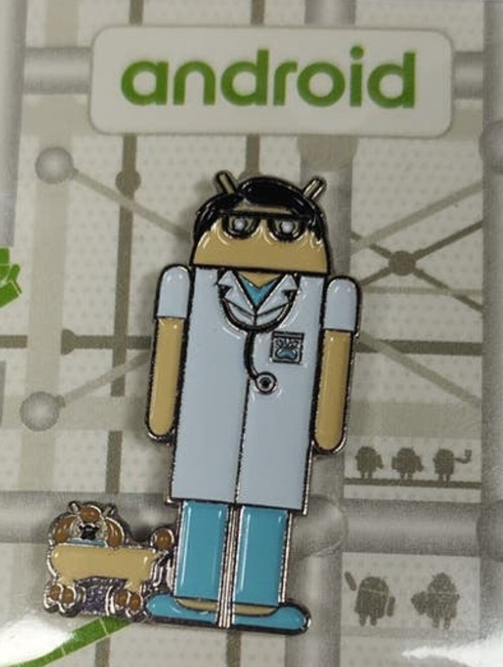 2018 Google Android MWC Limited Edition Pin Vet Dog, Cat Veterinarian